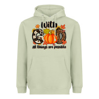 Matcha with god all things are possible Heavyweight Hoodie - MaliasSmallBusiness