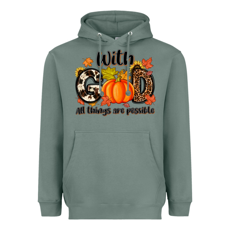 With God All Things Are Possible Heavyweight Hoodie by MaliasSmallBusiness | Teevron