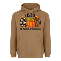 Toasted Coconut with god all things are possible Heavyweight Hoodie - MaliasSmallBusiness