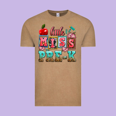 Little Miss Pre K Vintage Tee Designed By Adodesignshop