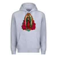 Heather Grey Our Lady of Guadalupe Premium Hoodie - Bettercallsaul