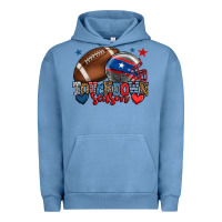 Pigment Pebble Blue Touchdown season American football 4th of july Urban Hoodie - HowdyJamesFarm