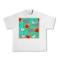Lunar Rock valentines day teddy bears and cookies seamless pattern Urban Heavy Tee - BundleAndBundleShop