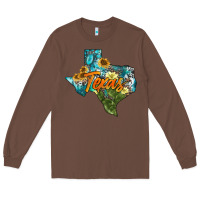Chestnut western texas map Long Sleeve Tee - AdoDesignShop