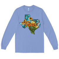 Colony Blue western texas map Long Sleeve Tee - AdoDesignShop