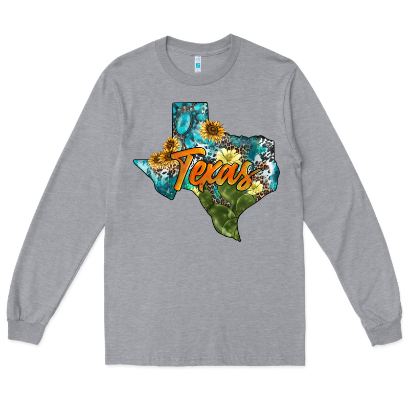 Western Texas Map Long Sleeve Tee by AdoDesignShop | Teevron