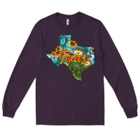 Plum western texas map Long Sleeve Tee - AdoDesignShop
