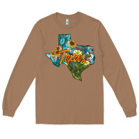 Toasted Coconut western texas map Long Sleeve Tee - AdoDesignShop
