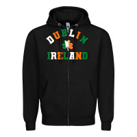 Black dublİn ireland Zipper Hoodie - MaliasSmallBusiness