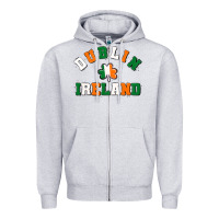 Heather Grey dublİn ireland Zipper Hoodie - MaliasSmallBusiness