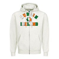 Oatmeal Heather dublİn ireland Zipper Hoodie - MaliasSmallBusiness