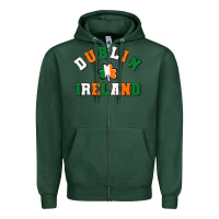 Sports Green dublİn ireland Zipper Hoodie - MaliasSmallBusiness
