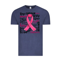 Vintage Denim breast cancer ribbon Vintage Tee - JahusDesignShop