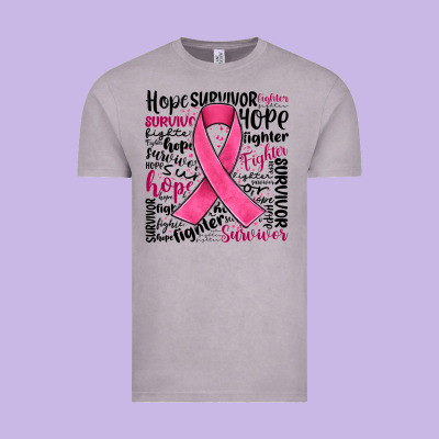 Breast Cancer Ribbon Vintage Tee Designed By Jahusdesignshop