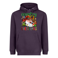 Plum Country Christmas Heavyweight Hoodie - NancyCooperArtShop