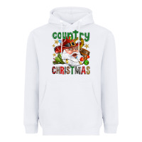 White Country Christmas Heavyweight Hoodie - NancyCooperArtShop