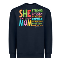 Navy she is mom Heavyweight Sweatshirt - JahusDesignShop