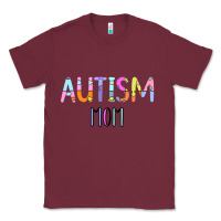Burgundy Titi Pretty Art Autism Mom Classic Tee - CowhideDigitalArt