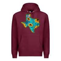 Burgundy Sunflower Turquoise Texas Premium Hoodie - Bettercallsaul