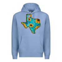 Colony Blue Sunflower Turquoise Texas Premium Hoodie - Bettercallsaul