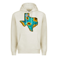 Oatmeal Heather Sunflower Turquoise Texas Premium Hoodie - Bettercallsaul