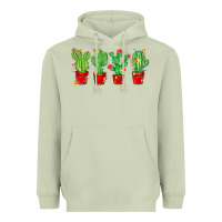 Matcha Christmas Cactuses Heavyweight Hoodie - MaliasSmallBusiness