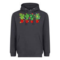 Smoke Christmas Cactuses Heavyweight Hoodie - MaliasSmallBusiness