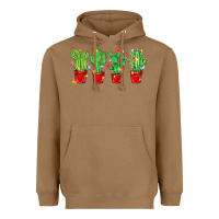 Toasted Coconut Christmas Cactuses Heavyweight Hoodie - MaliasSmallBusiness