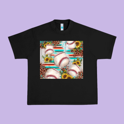 Baseball Leopard Sunflower Urban Heavy Tee Designed By Jahusdesignshop