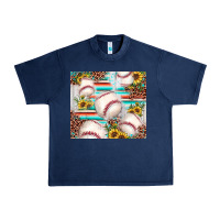 Navy baseball leopard sunflower Urban Heavy Tee - JahusDesignShop