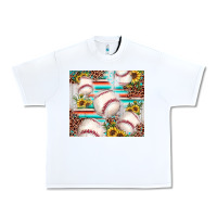 White baseball leopard sunflower Urban Heavy Tee - JahusDesignShop