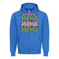 True Royal one lucky mama Zipper Hoodie - MaliasSmallBusiness