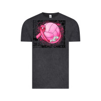 Vintage Black breast cancer volleyball Vintage Tee - JahusDesignShop