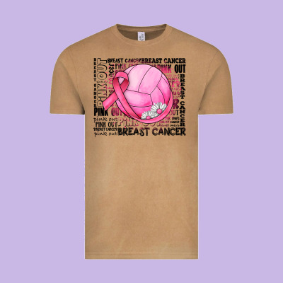 Breast Cancer Volleyball Vintage Tee Designed By Jahusdesignshop