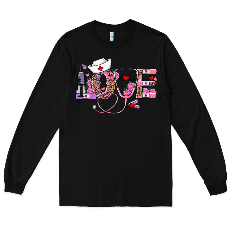 Valentine's Day Nurse Love Long Sleeve Tee by AdoDesignShop | Teevron