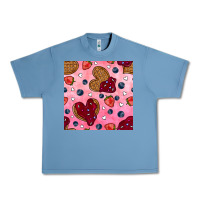 Pebble Blue valentines day waffles seamless pattern Urban Heavy Tee - BundleAndBundleShop