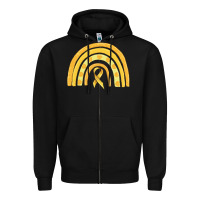 Black childhood cancer awareness rainbow Zipper Hoodie - MaliasSmallBusiness