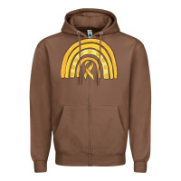 Chestnut childhood cancer awareness rainbow Zipper Hoodie - MaliasSmallBusiness