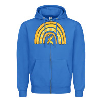 True Royal childhood cancer awareness rainbow Zipper Hoodie - MaliasSmallBusiness
