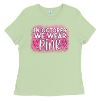 Matcha in october we wear pink leopard glitter Ladies Tee - AdoDesignShop