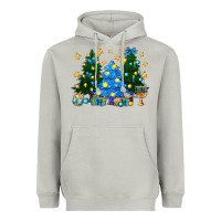 Moon Dust Hannukah Christmas trees Heavyweight Hoodie - NancyCooperArtShop