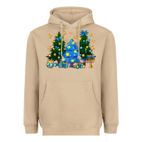 Mushroom Hannukah Christmas trees Heavyweight Hoodie - NancyCooperArtShop