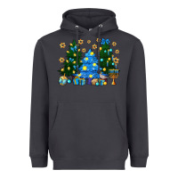 Smoke Hannukah Christmas trees Heavyweight Hoodie - NancyCooperArtShop