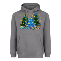 Storm Hannukah Christmas trees Heavyweight Hoodie - NancyCooperArtShop