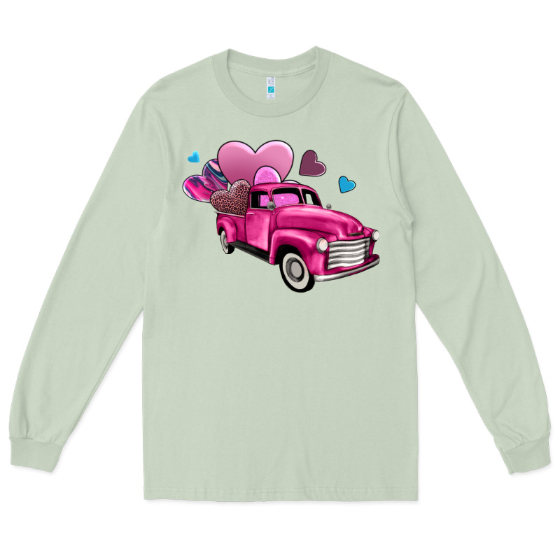 Truck With Hearts Long Sleeve Tee by AdoDesignShop | Teevron