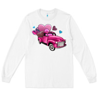 White truck with hearts Long Sleeve Tee - AdoDesignShop