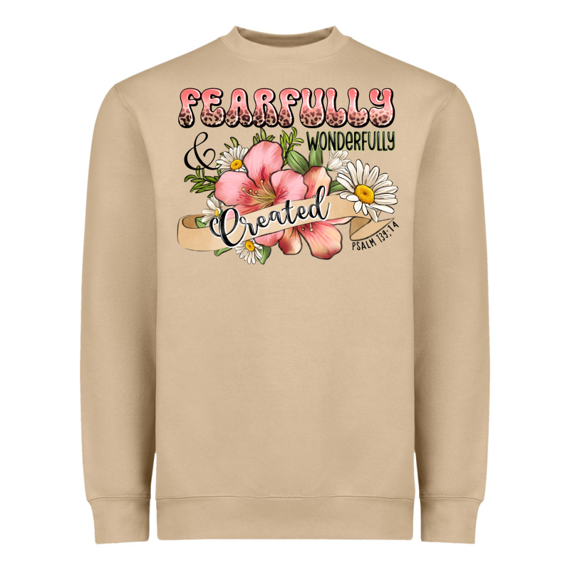 Fearfully And Wonderfully Created Heavyweight Sweatshirt by JahusDesignShop | Teevron