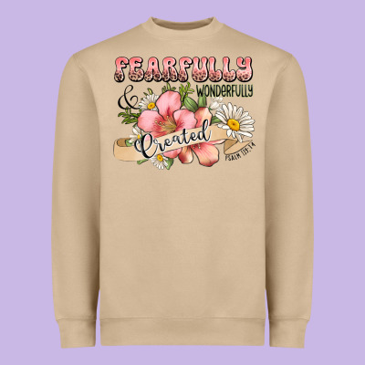 Fearfully And Wonderfully Created Heavyweight Sweatshirt Designed By Jahusdesignshop