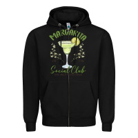 Black margarita social club Zipper Hoodie - MaliasSmallBusiness