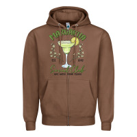Chestnut margarita social club Zipper Hoodie - MaliasSmallBusiness